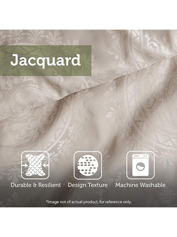 Essentials Delaney 24-Piece Room In A Bag Comforter Set-Satin Jacquard All Season Luxury Bedding, Sheets, decorative pillows and Curtains, Valance, Cal King(104"x92"), Medallion Navy