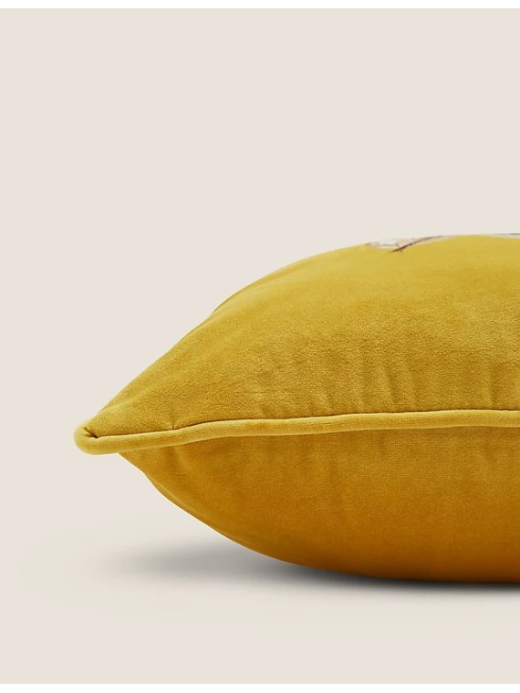 Pure Cotton Geometric Textured Cushion