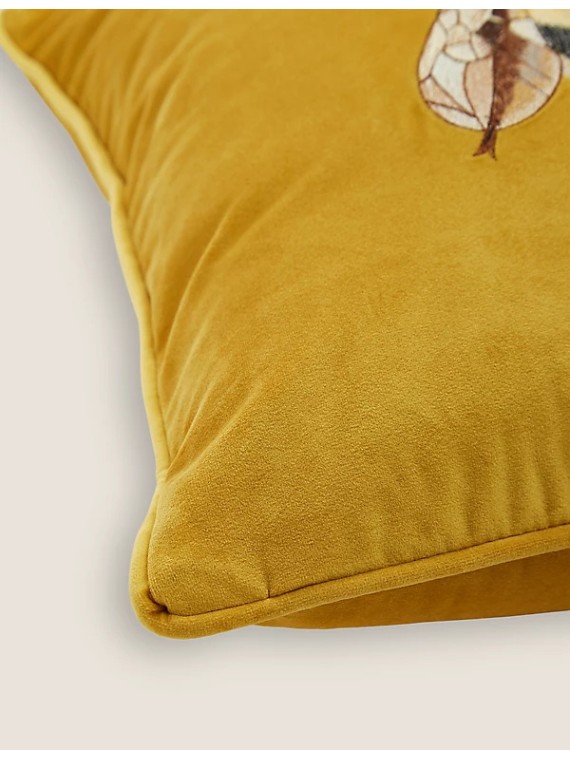 Pure Cotton Geometric Textured Cushion