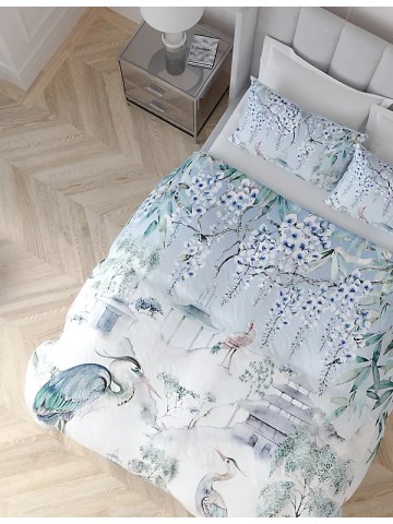Pure Cotton Sateen Crane Bedding Set