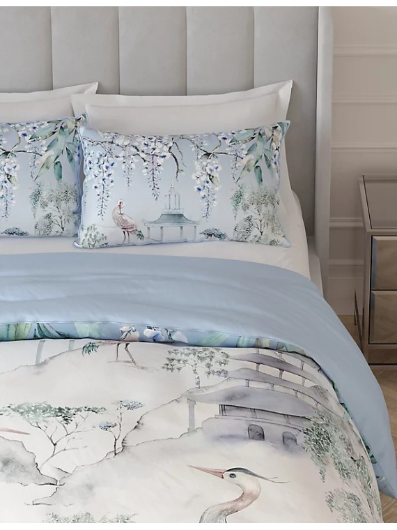 Pure Cotton Sateen Crane Bedding Set