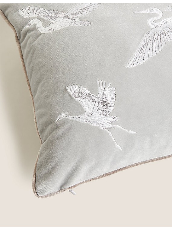 Pure Cotton Floral Tassled Cushion