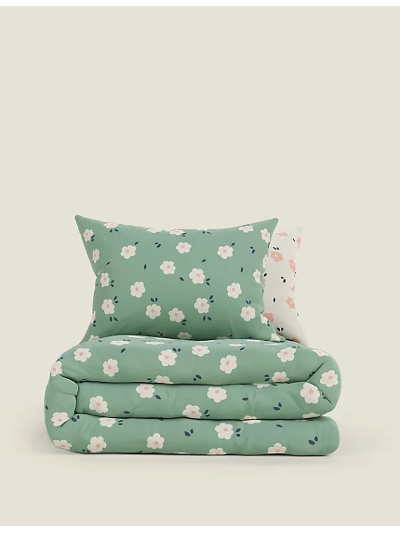 Floral Cotton Blend Bedding Set