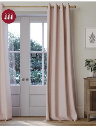 Brushed Pencil Pleat Blackout Temperature Smart Curtains