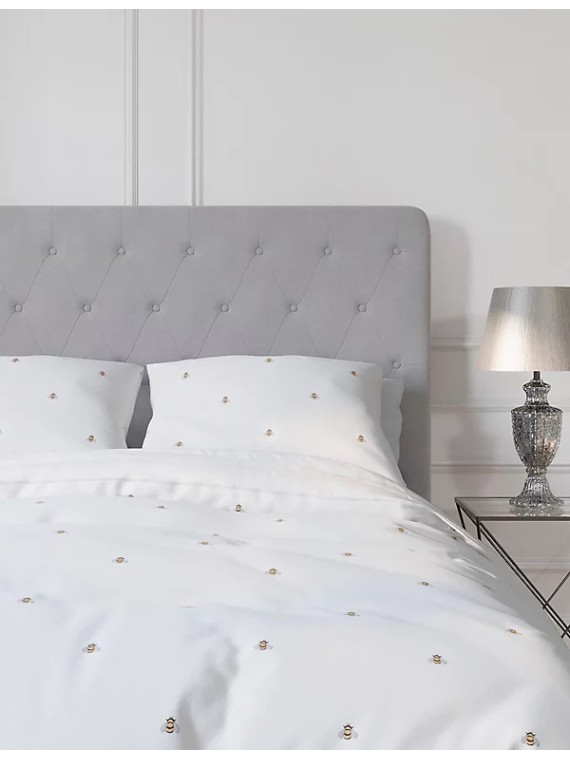Cotton Blend Geometric Bedding Set