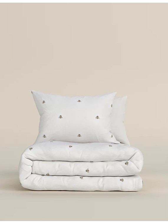Cotton Blend Geometric Bedding Set