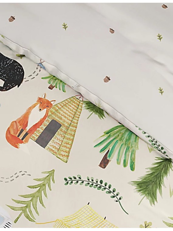 Pure Cotton Sateen Geometric Bedding Set