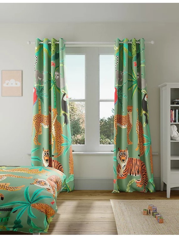 Brushed Eyelet Blackout Temperature Smart Curtains