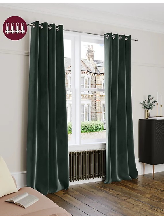 Velvet Eyelet Ultra Temperature Smart Curtains
