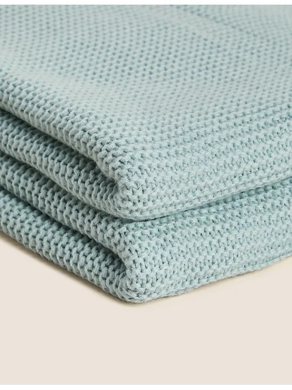 Pure Cotton Patterned Tassel Throw