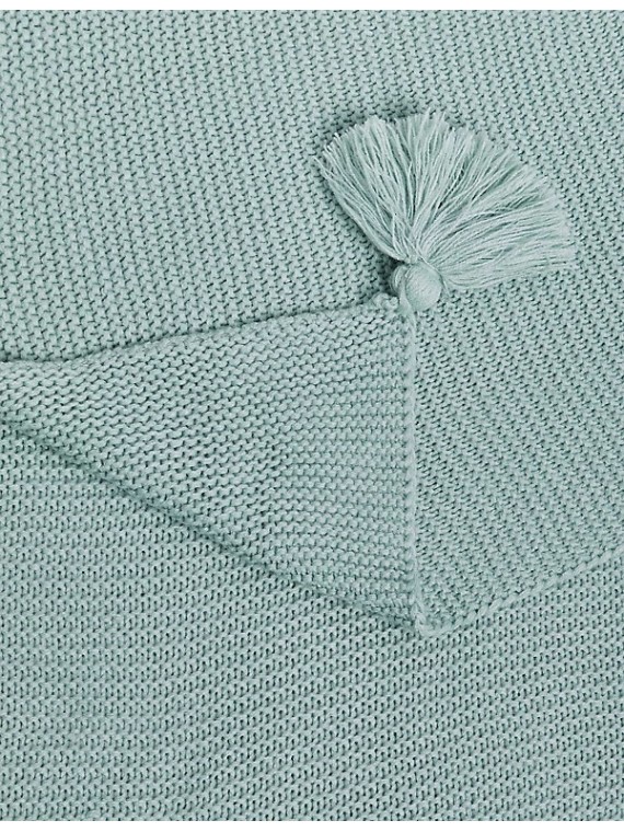 Pure Cotton Patterned Tassel Throw