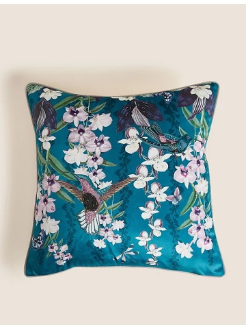 Velvet Bee Embroidered Cushion