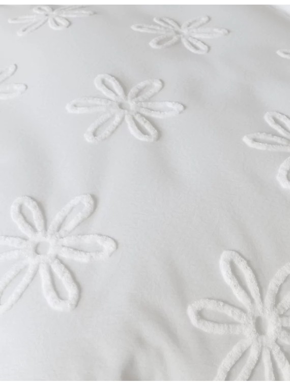 Pure Cotton Tufted Floral Bedding Set