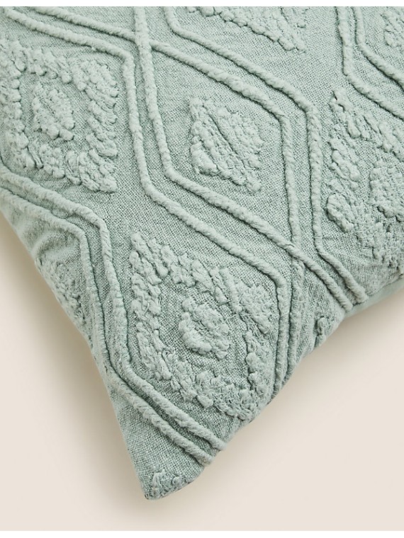 Crane Embroidered Bolster Cushion