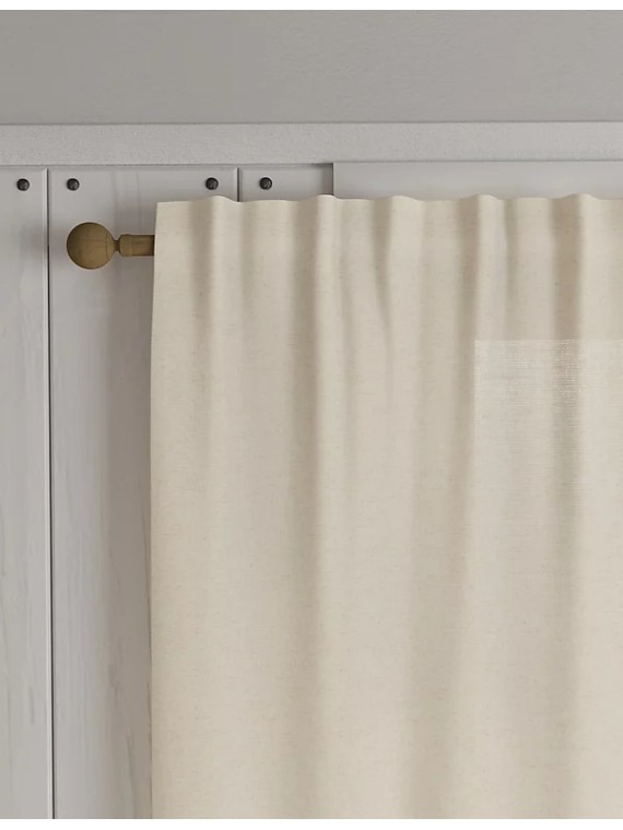 Sheer Linen Look Multiway Curtains