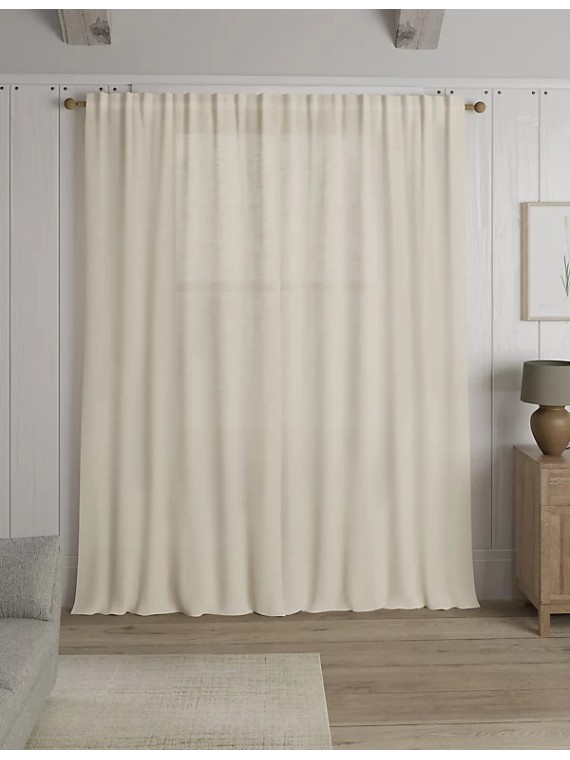 Sheer Linen Look Multiway Curtains