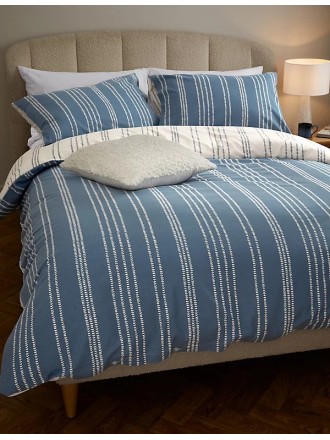Pure Brushed Cotton Stripe Bedding Set
