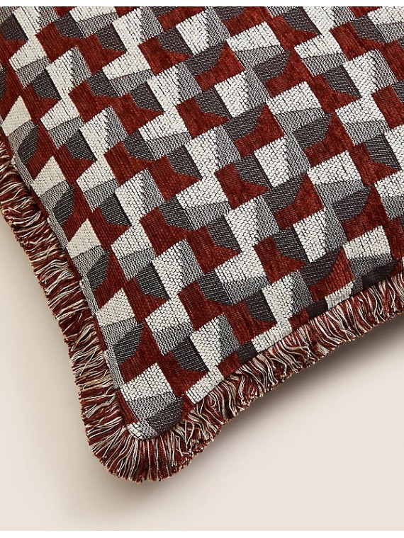 Velvet Piped Bolster Cushion
