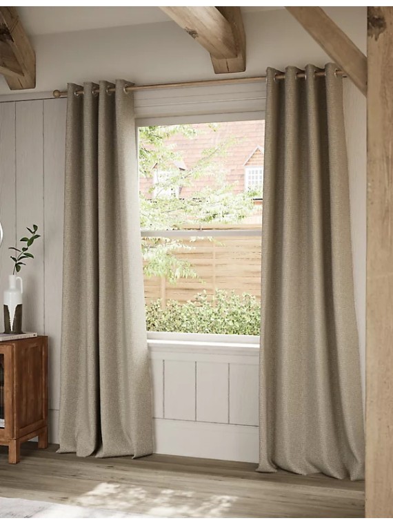 Heavyweight Woven Eyelet Blackout Curtains