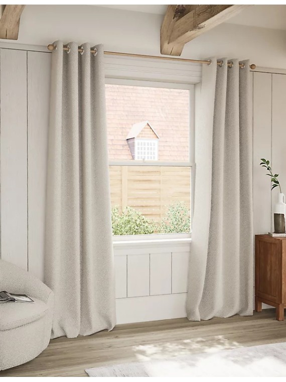 Heavyweight Boucle Eyelet Curtains