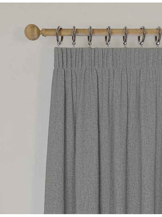 Brushed Pencil Pleat Blackout Ultra Temperature Smart Curtains