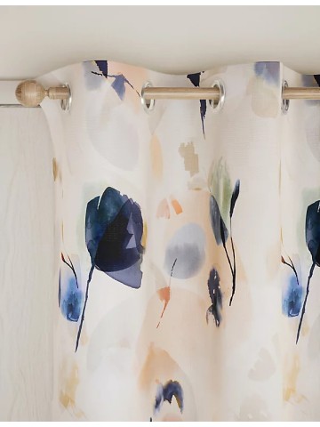 Floral Jacquard Eyelet Curtains
