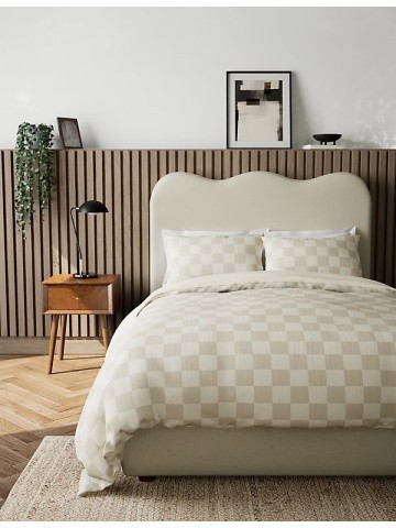 Pure Cotton Checked Bedding Set
