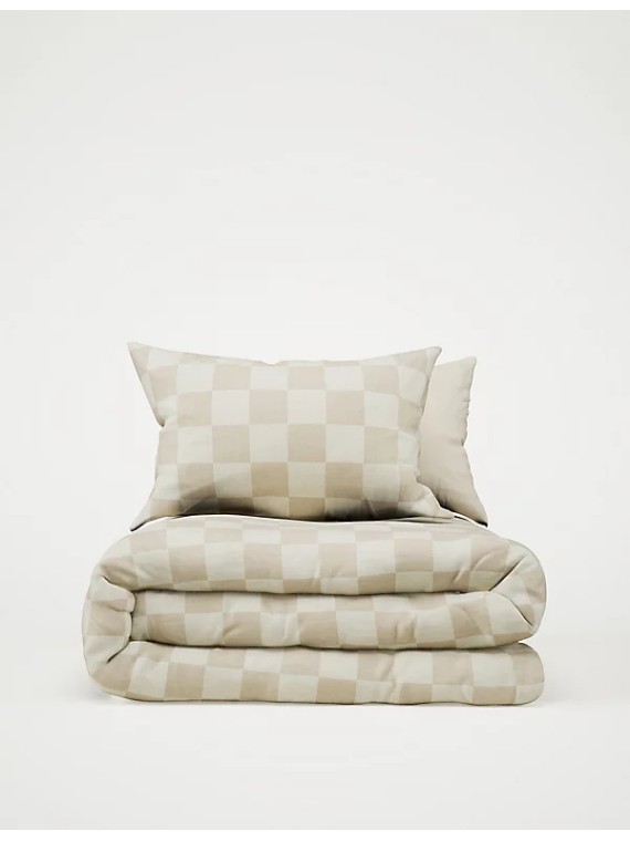 Pure Cotton Checked Bedding Set