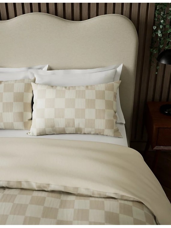 Pure Cotton Checked Bedding Set