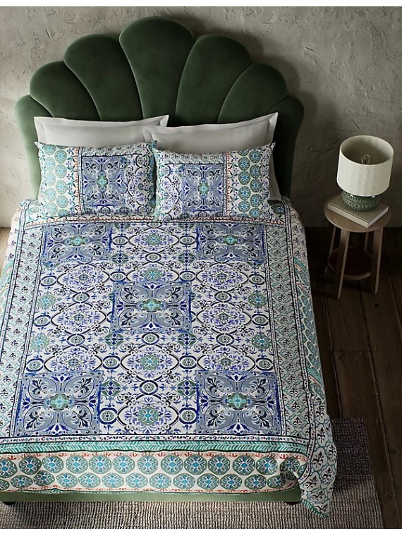 Comfortably Cool Lyocell Rich Spliced Tile Bedding Set