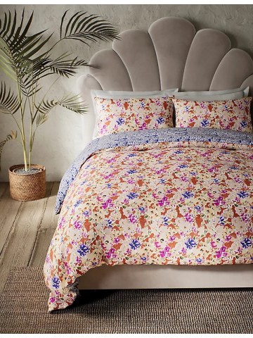 Comfortably Cool Lyocell Rich Floral Ikat Bedding Set