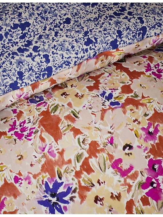 Comfortably Cool Lyocell Rich Floral Ikat Bedding Set