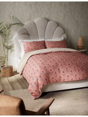 Cotton Blend Ikat Geometric Bedding Set