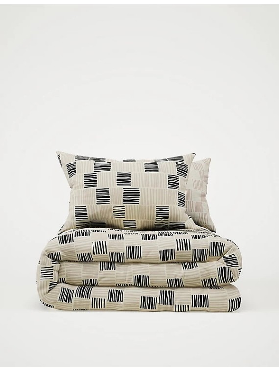 Pure Cotton Geometric Bedding Set