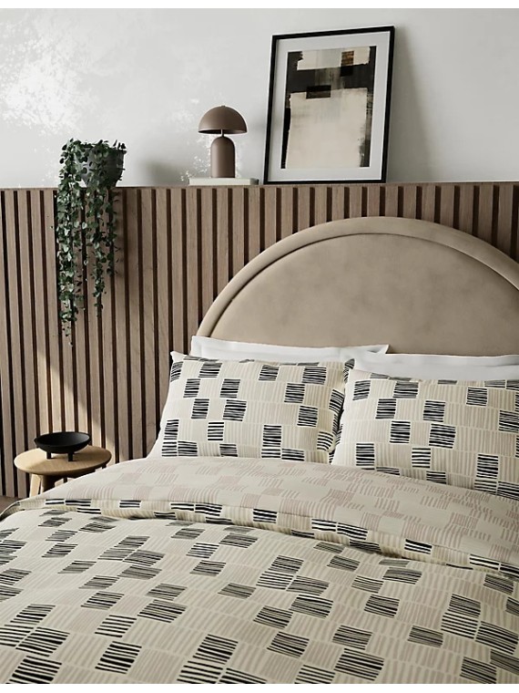 Pure Cotton Geometric Bedding Set
