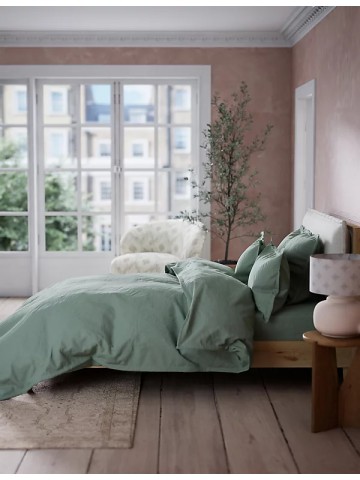 Washed Cotton Extra Deep Fitted Sheet