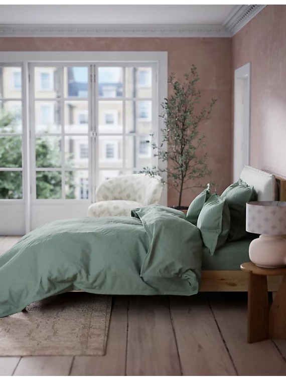 Washed Cotton Extra Deep Fitted Sheet