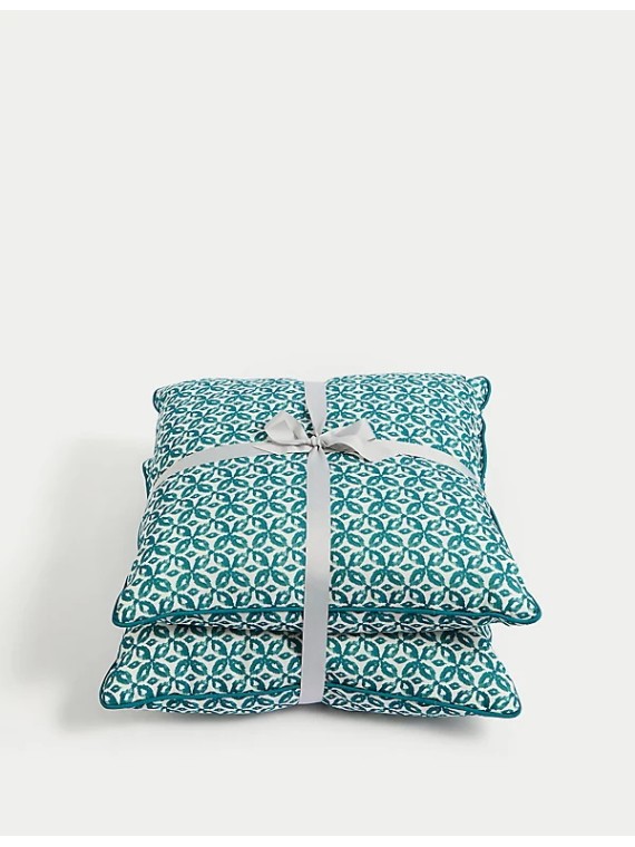 Pure Cotton Scallop Trim Cushion
