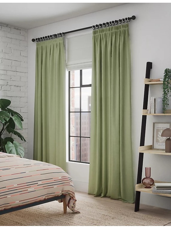Pure Cotton Pencil Pleat Curtains