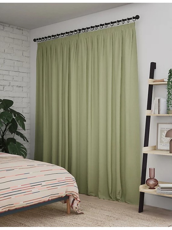 Pure Cotton Pencil Pleat Curtains