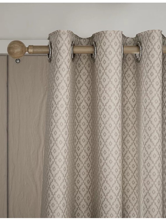 Diamond Geometric Eyelet Curtains