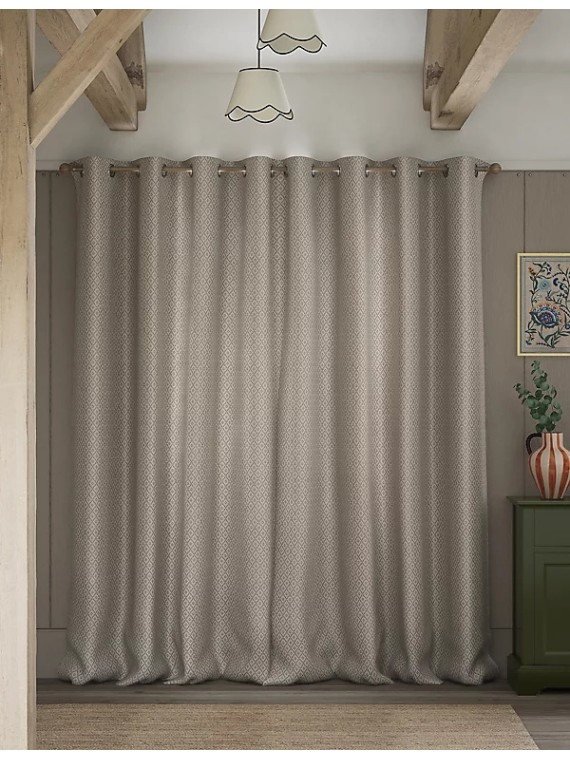 Diamond Geometric Eyelet Curtains