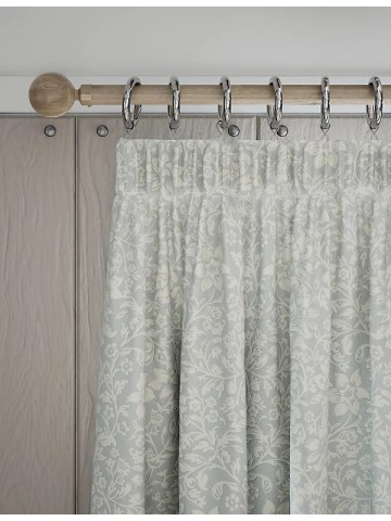Leaf Jacquard Pencil Pleat Curtains