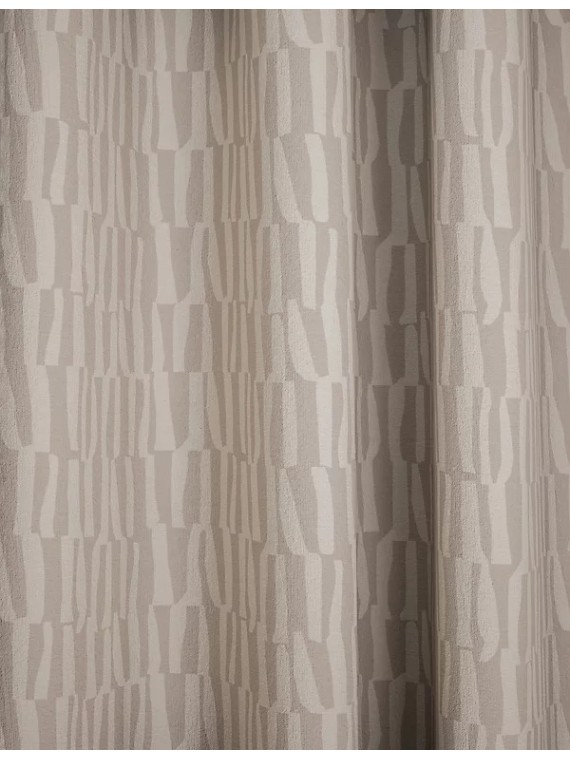 Pure Cotton Geometric Eyelet Curtains
