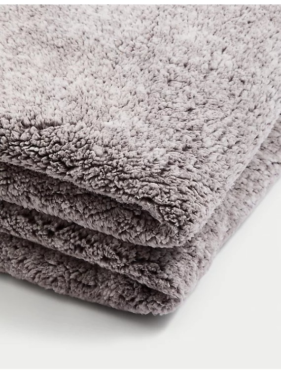 Teddy Fleece Plain Throw