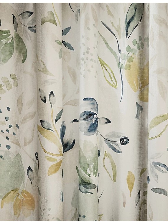 Watercolour Floral Pencil Pleat Curtains