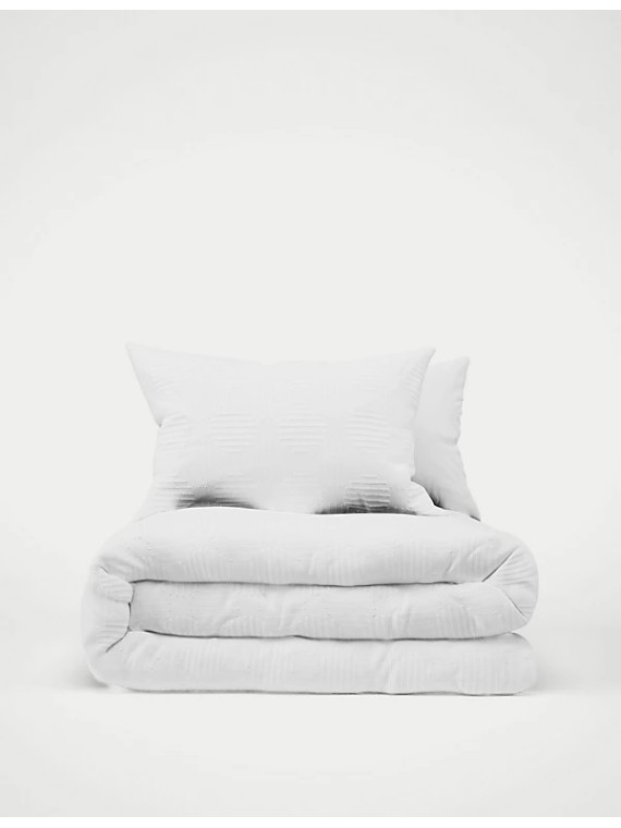 Pure Cotton Geometric Jacquard Bedding Set