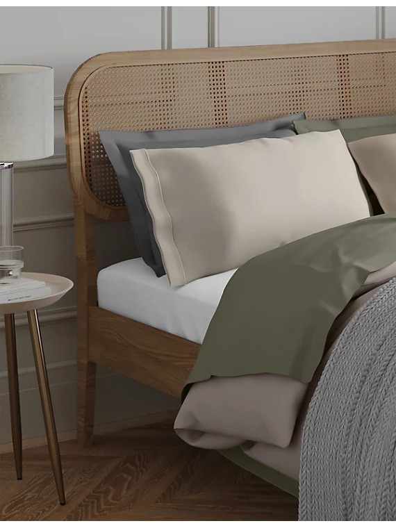 2pk Egyptian Cotton 230 Thread Count Oxford Pillowcases