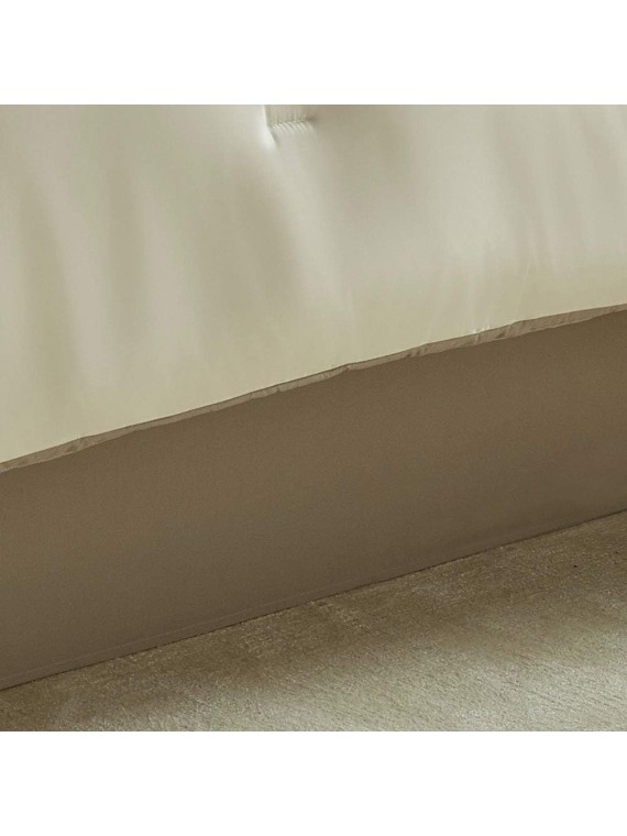 100% Polyester Comforter Set, Queen, Hillcrest - Ivory/Gold, 9 Piece Set