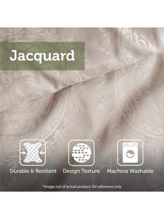 Cozy Comforter Set Jacquard Damask MedallionDesignModern All Season, Down Alternative Bedding, Shams, Decorative Pillows,Cal King(104 in x 92 in), Grey RIAB 24 Piece